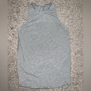 Lululemon All Tied Up Tank size 4 Modern Stripe Medium Grey White